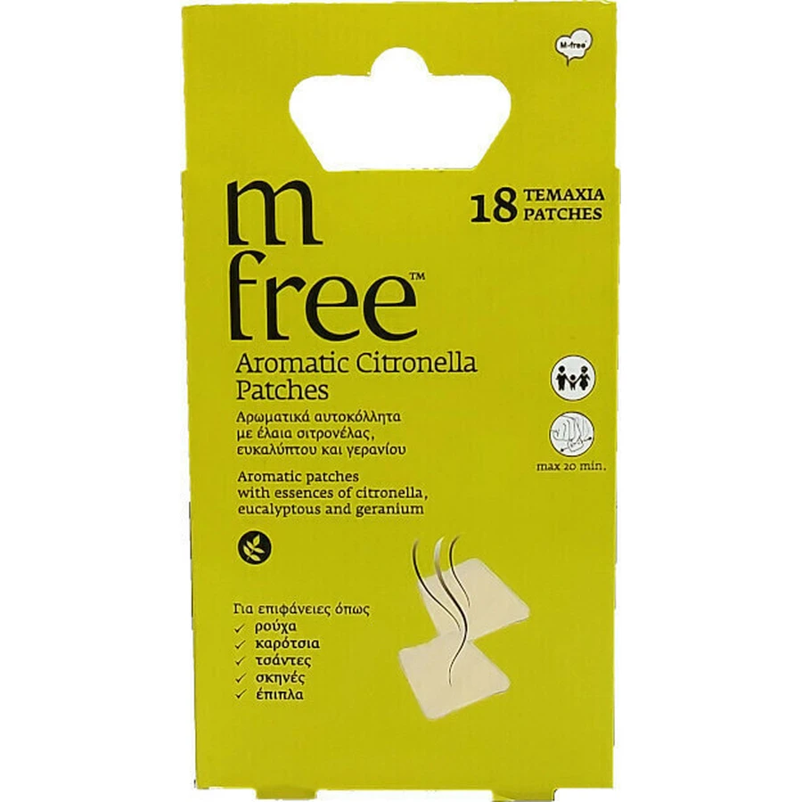 M-FREE Autocollants répulsifs à la citronnelle aromatique pour enfants x18 autocollants