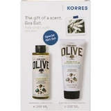 KORRES Promo Pure Griekse Olijf Zeezout Douchegel 250ml & Hydraterende Emulsie voor het Lichaam 250ml
