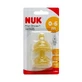 NUK First Choice+ Medium Flow Rubberen Speentjes 0+ 2 Stuks [10.701.236]