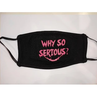 ROYALTY Zwart stoffen masker met actief koolstoffilter "Serious