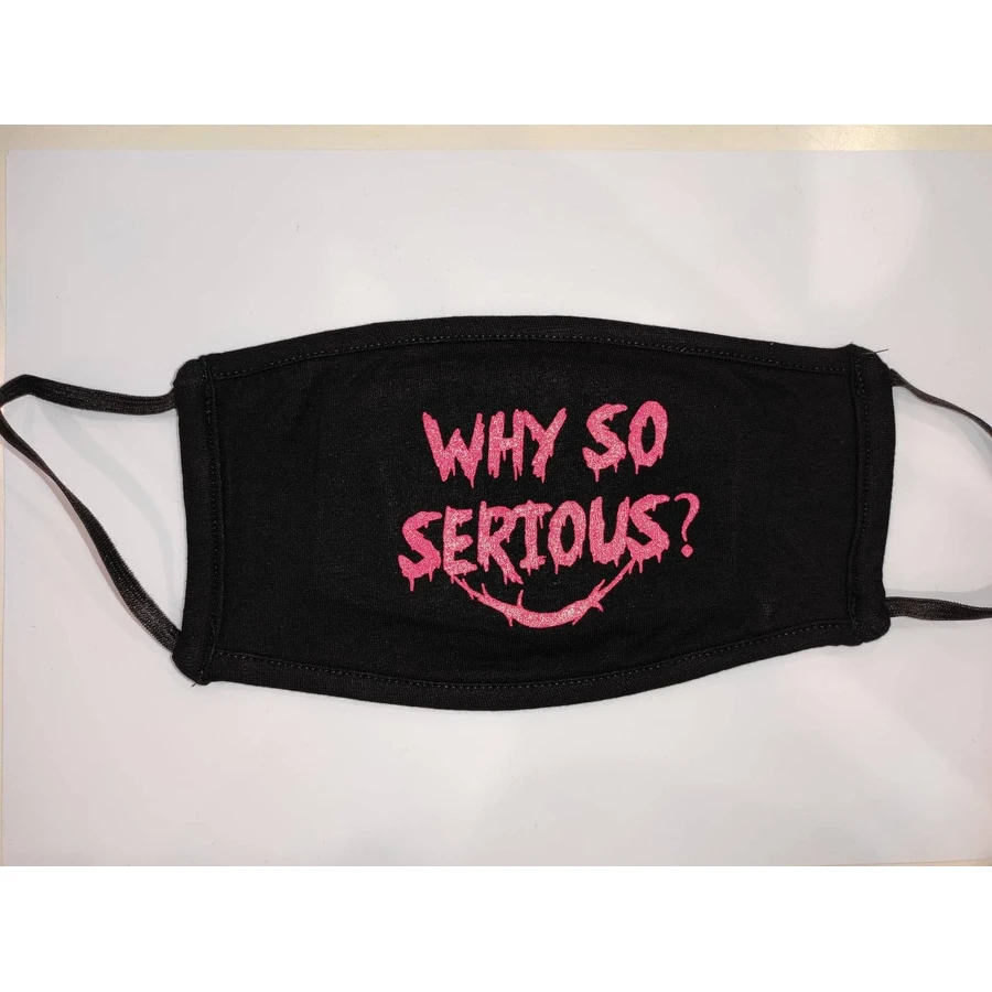 ROYALTY Zwart stoffen masker met actief koolstoffilter "Serious
