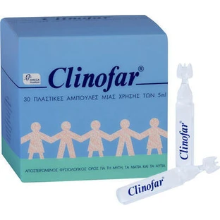 CLINOFAR Sterile Normal Serum Ampoules for Nasal Decongestion, 30x5ml