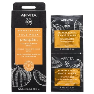 APIVITA Express Beauty Mascarilla Facial Desintoxicante con Calabaza 2x8ml