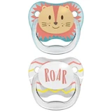 DR BROWN'S Fopspeen PreVent Orthodontisch voor 0-6 Maanden Blauw met Diertjes, 2 stuks PV 12015
