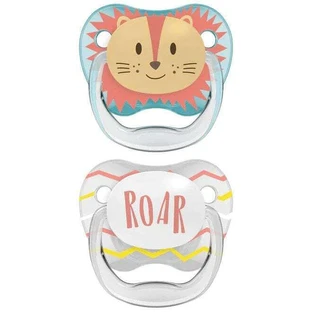 Sucette DR BROWN'S PreVent Orthodontic pour 0-6 mois Bleu avec animaux, 2 pièces PV 12015
