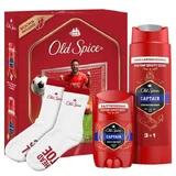 OLD SPICE Xmas Promo Voetballer Captain Deodorant Stick, 50ml & Douchegel & Shampoo, 250ml & Geschenksokken