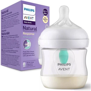AVENT Airfree Biberón de Plástico con Tetina de Silicona 125ml