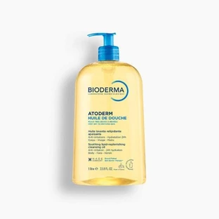 BIODERMA Atoderm Atoderm Huile nettoyante relipidante et apaisante, Gel douche doux et gras pour peaux sèches et atopiques 500ml