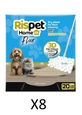 RISPET Dry Floor Wipes (8 packs of 20 pieces) 160 pieces