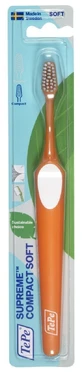 TEPE Supreme Soft Soft Toothbrush with Small Head in Various Colors - Orange-White