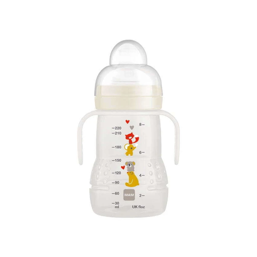 MAM Overgangsfles Trainer Met Speen & Mondstuk 4+ Maanden 450U 220ml