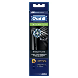 Oral-B Cross Action Schwarz Ersatzteile für elektrische Zahnbürsten 4 Stk.