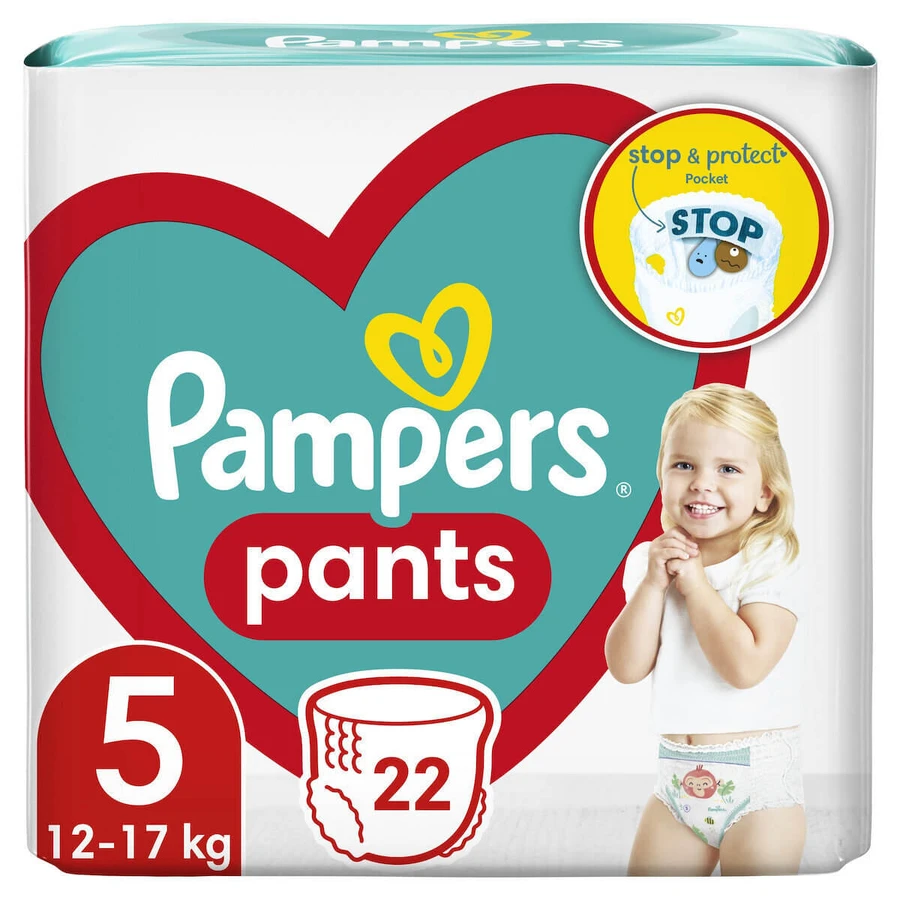PAMPERS Pants 360° Baby Windeln-Bracket No5 Für 12-17kg 22 Stück