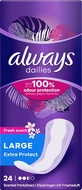 ALWAYS Dailies Extra Protect Fresh Scent Servilletas Grandes Extra Protección 24 unidades