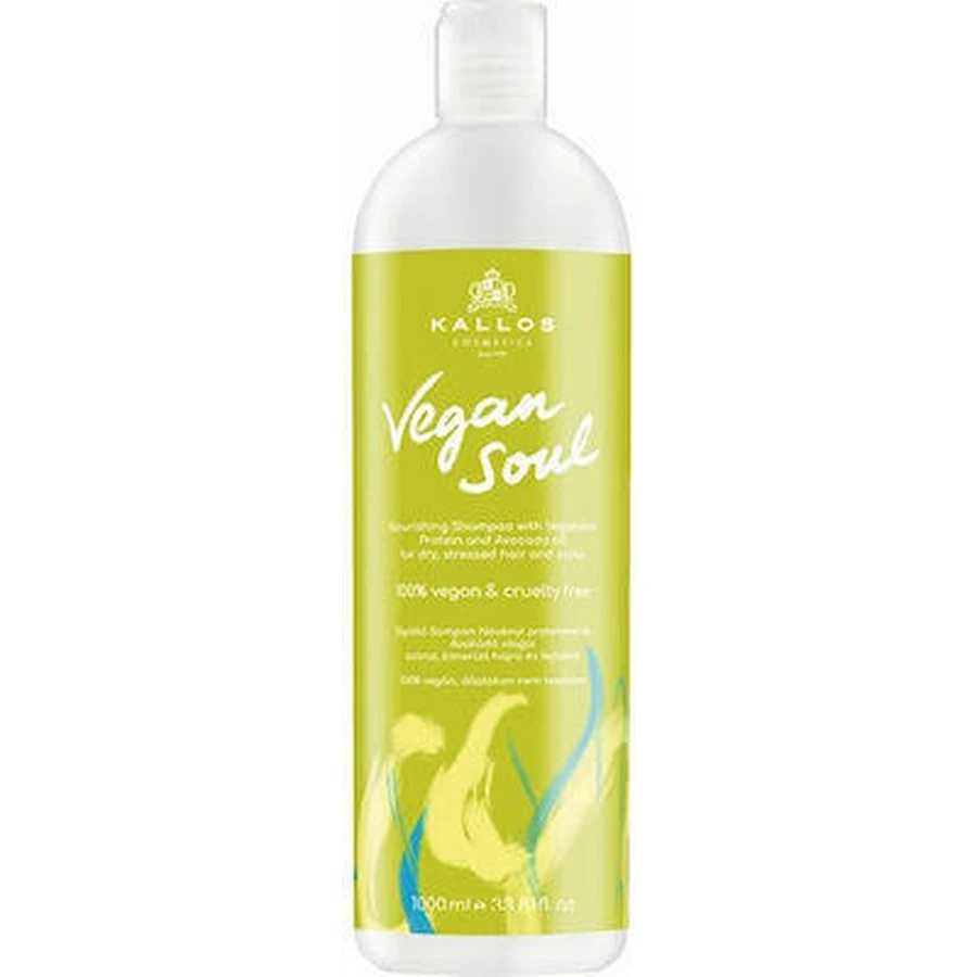 KALLOS Shampoo Vegan Soul Voedende Shampoo voor Droog Haar 1000ml