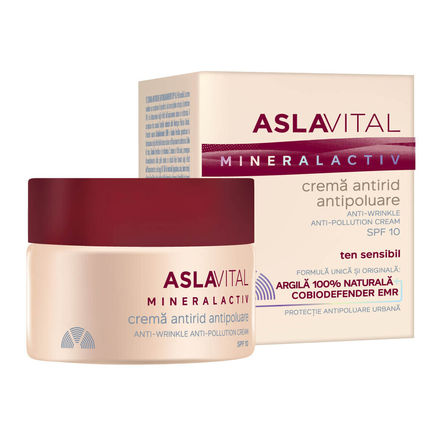 Aslavital Anti-Verontreinigingscrème SPF 10, 50 ml, Farmec