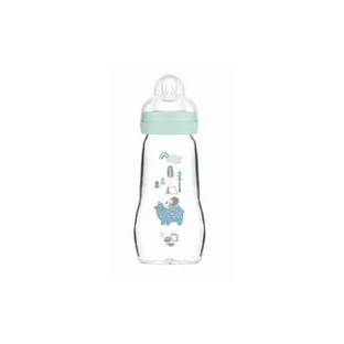 Biberón MAM Matt Feel Good Biberón de vidrio con funda de silicona, a partir de 2+ meses [375SB] 260ml