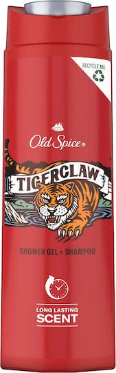 OLD SPICE Tiger Claw 3 in 1 Shower Gel & Shampoo for Men 400ml