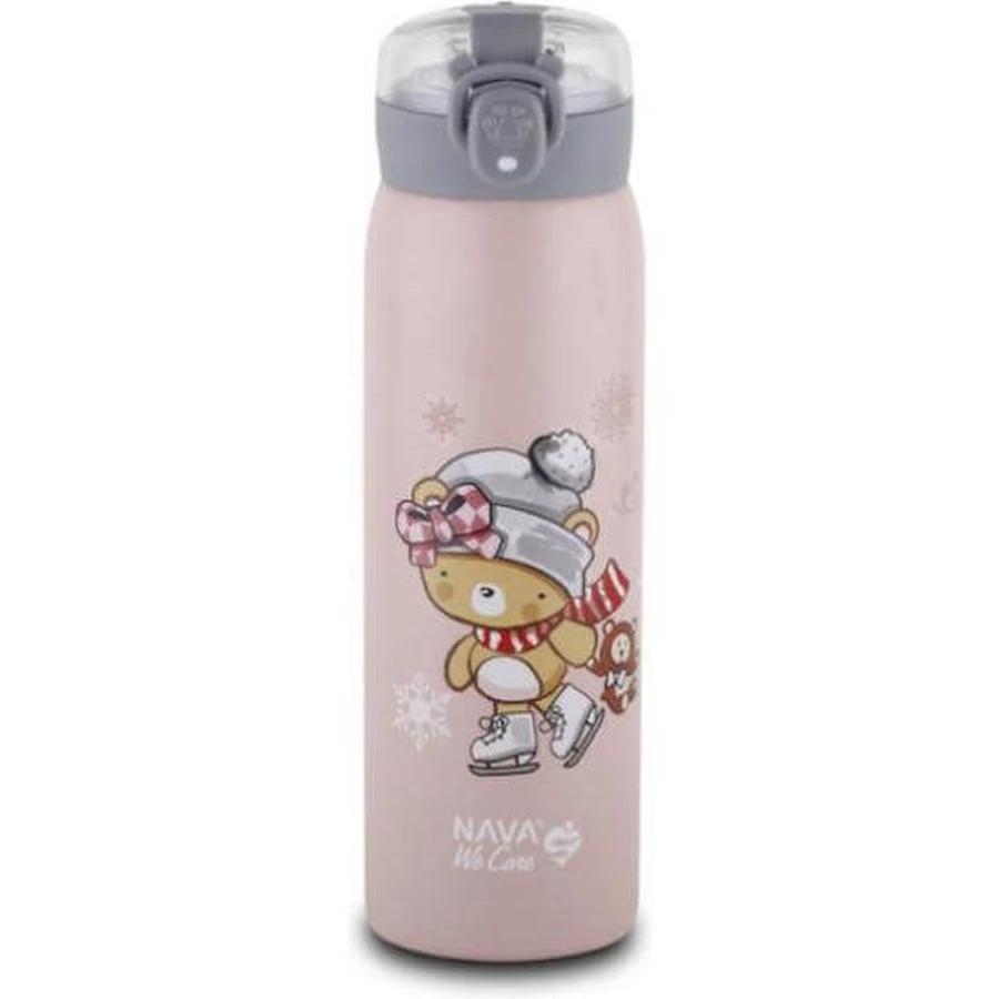 NAVA Thermosfles Roestvrij Staal We Care In Roze 500ml (10-110-010)