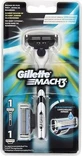 GILLETTE Mach 3 Rasiermaschine Tiefere Rasur ohne Rötung 1 Maschine & 2 Ersatzteile