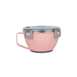 NAVA Roestvrijstalen Ronde Thermosfles We Care in Roze 850ml (10-262-011)