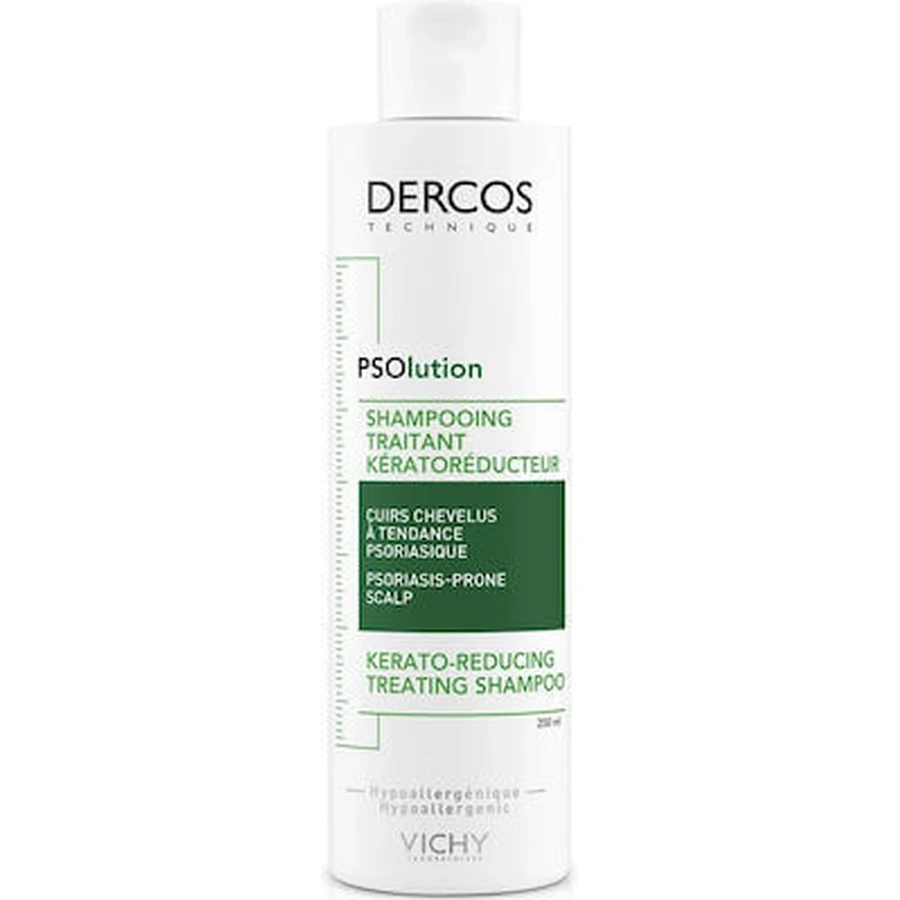 VICHY Dercos Psolution Shampoo Keratoreducing Treatment - Shampoo For Hair with Psoriasis 200ml