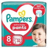 PAMPERS Baby Broekje Nr.8 (17+kg) Trekzak 32 Stuks