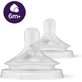 AVENT Natural Response Zachte Siliconen Speen voor 6+ Maanden voor Dikke Voeding 2 Stuks [SCY966/02]