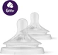 AVENT Natural Response Tetina de silicona blanda para 6+ meses para alimentos espesos 2 Piezas [SCY966/02]