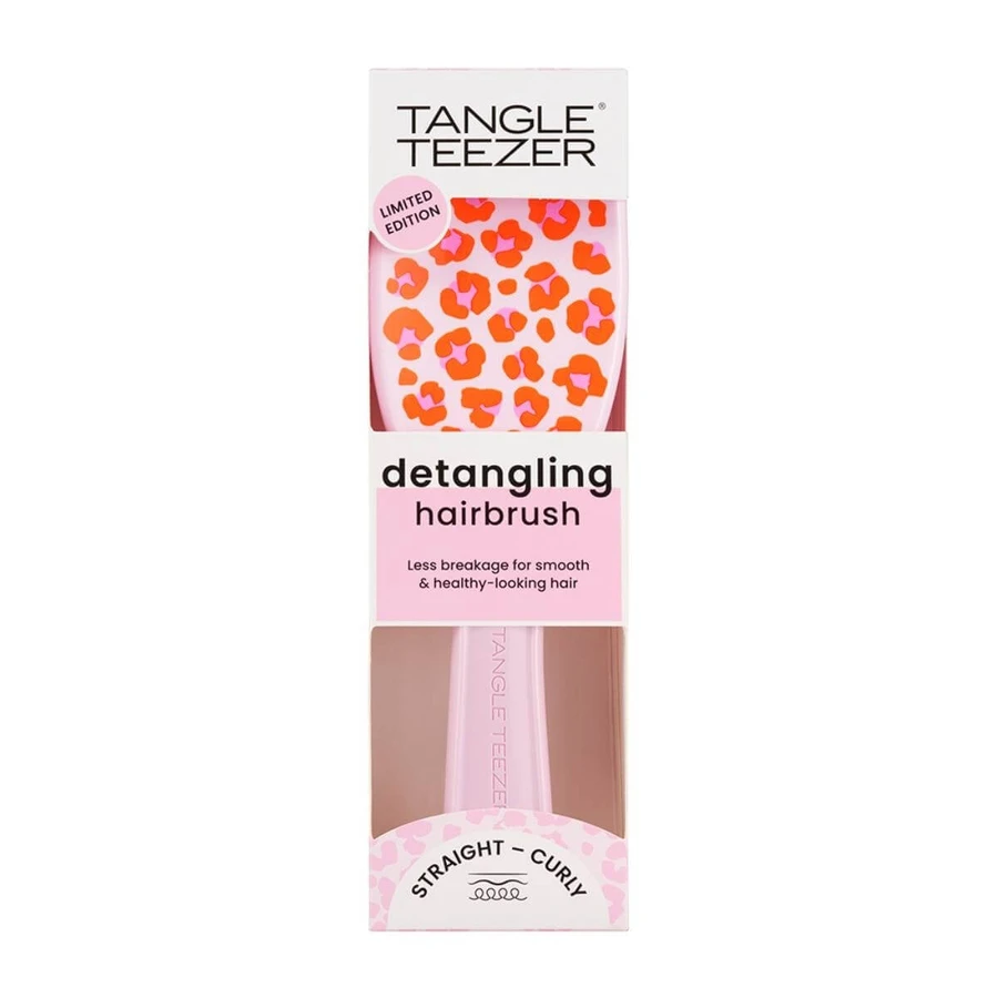 AMBITAS Tangle Teezer Wet Detangling S&C Cepillo desenredante vibrante para cabello seco y mojado con estampado de leopardo