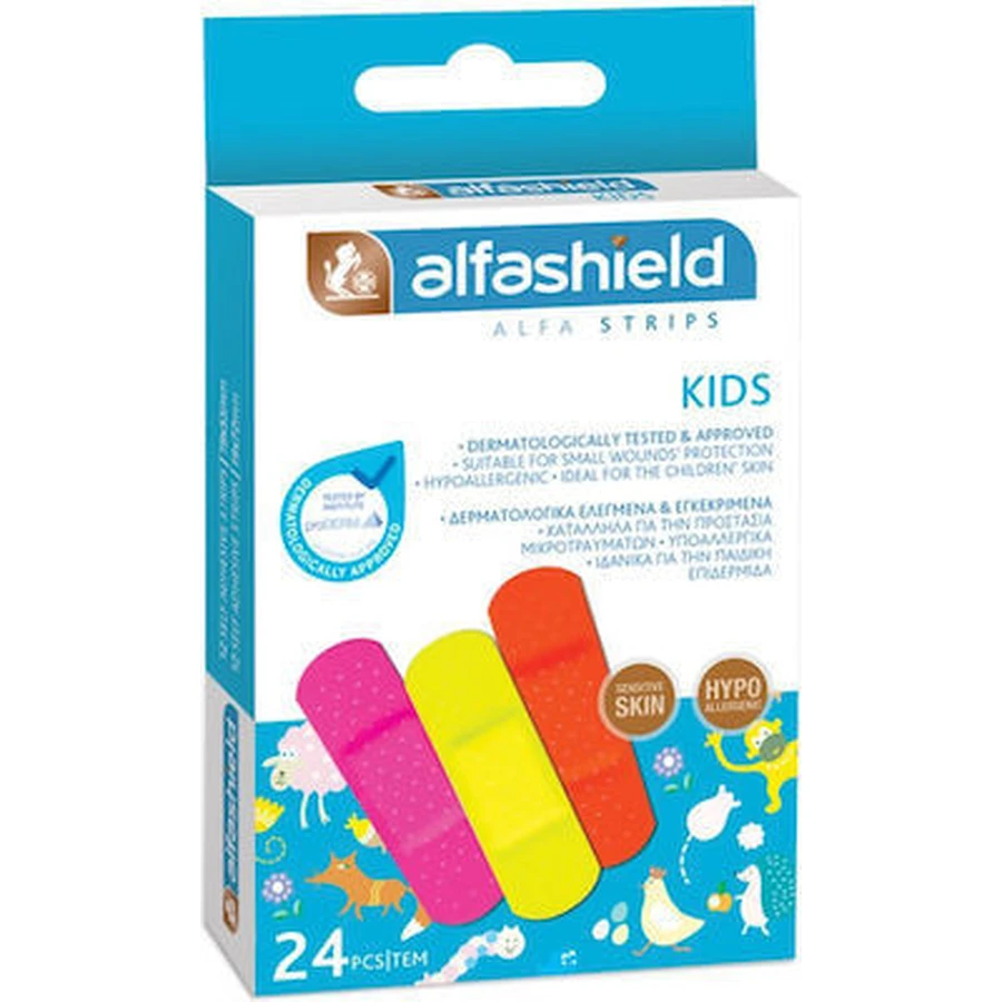 ALFASHIED Strips Kids Hypoallergenic Elastic Strips For Children, (19x55mm & 19x72mm) 24pcs