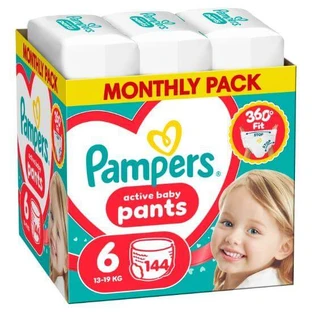 PAMPERS Active Baby Pants Diaper Pull-on diaper No.6 13-19 kg 144 Pieces