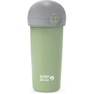 NAVA Plastikflasche mit Silikonstrohhalm We Care In Grün 380ml (10-259-042)
