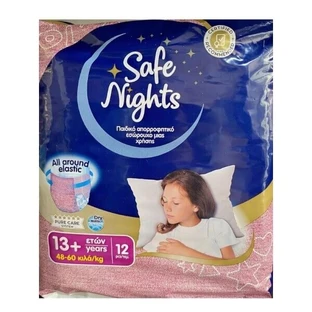 BABYLINO Safe Nights Kids Boy Wegwerpondergoed voor meisjes 13+ jaar 48-60kg 12 Stuks