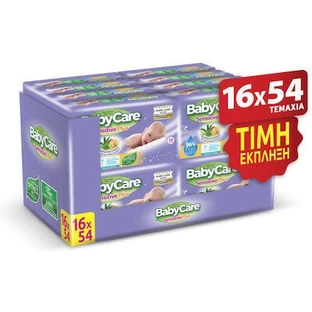 BABYCARE Sensitive Plus Wet Toallitas Super Value Caja 16x54 Piezas (864)