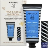 APIVITA Promo Hugs & Kisses Hypericum Crème hydratante pour les mains à la cire d'abeille 50ml & Soin des lèvres au beurre de cacao SPF20 4.4gr