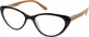 EYELEAD Reading Glasses-Presbyopia Bordeaux Butterfly with wooden arm E206 +1.25