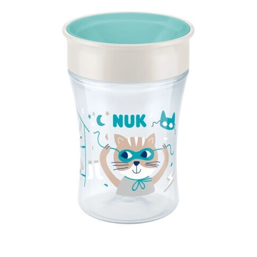 Vaso de entrenamiento NUK Magic Cup con borde y tapa 8m+ 230ml En Varios Colores - Azul