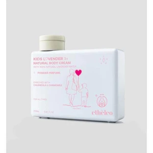 ETHELEO Kids Lovender 3+ Natuurlijke Lichaamscrème, Hydraterende Lichaamscrème voor Kinderen 250ml