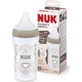 NUK Perfect Match Plastic Fles met Zachte Siliconen Speen Tegen Koliek Met Temperatuurregeling Voor 3+ Maanden, 260ml