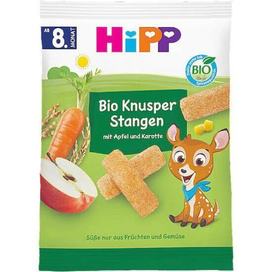 HIPP Bio-Knusperstäbchen mit Apfel & Karotte Ab 8m+, 30g