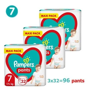 PAMPERS Maxi Pack Broek nr. 7 17kg+ 96 stuks (3 pakken van 32 stuks) - Doos