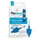PLAC AWAY Plac Away Triple Action Midtooth Brushes 0.6mm ISO 3 Blue x6 pcs