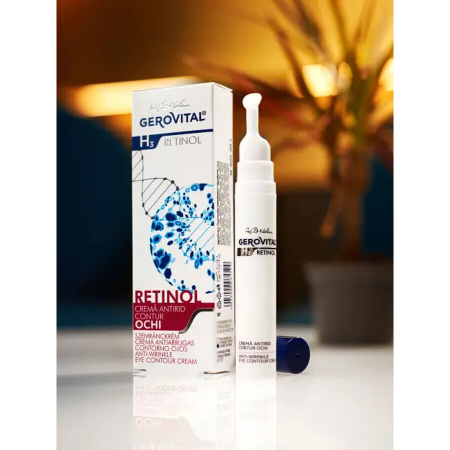 Gerovital H3 Retinol Anti-Falten Augencreme, 15 ml, Farmec