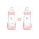 MAM Plastic Bottle Easy Start Anti-Colic Silicone Bottle 2+ Months 2 Pieces 260ml
