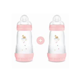 MAM Plastic Bottle Easy Start Anti-Colic Silicone Bottle 2+ Months 2 Pieces 260ml
