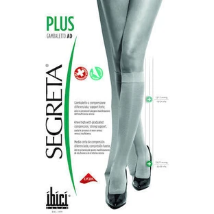 SEGRETA Plus 500-504 Calcetín Rodilla 23-27mmHg 280Den Dedos Cerrados Beige