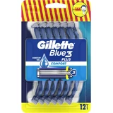 GILLETTE Blue3 Plus Comfort Wegwerpscheermesjes met 3 mesjes & glijmiddel 12 stuks