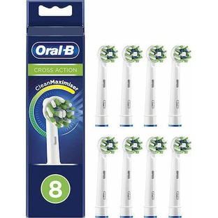 ORAL B Cross Action CleanMaximizer XXL Pack têtes de remplacement pour brosse à dents électrique 8 pièces