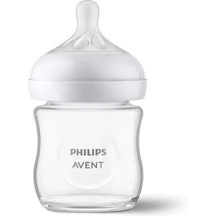 AVENT Natural Response Glasflasche für 0+ Monate, Weiß 120ml [SCY930/01]